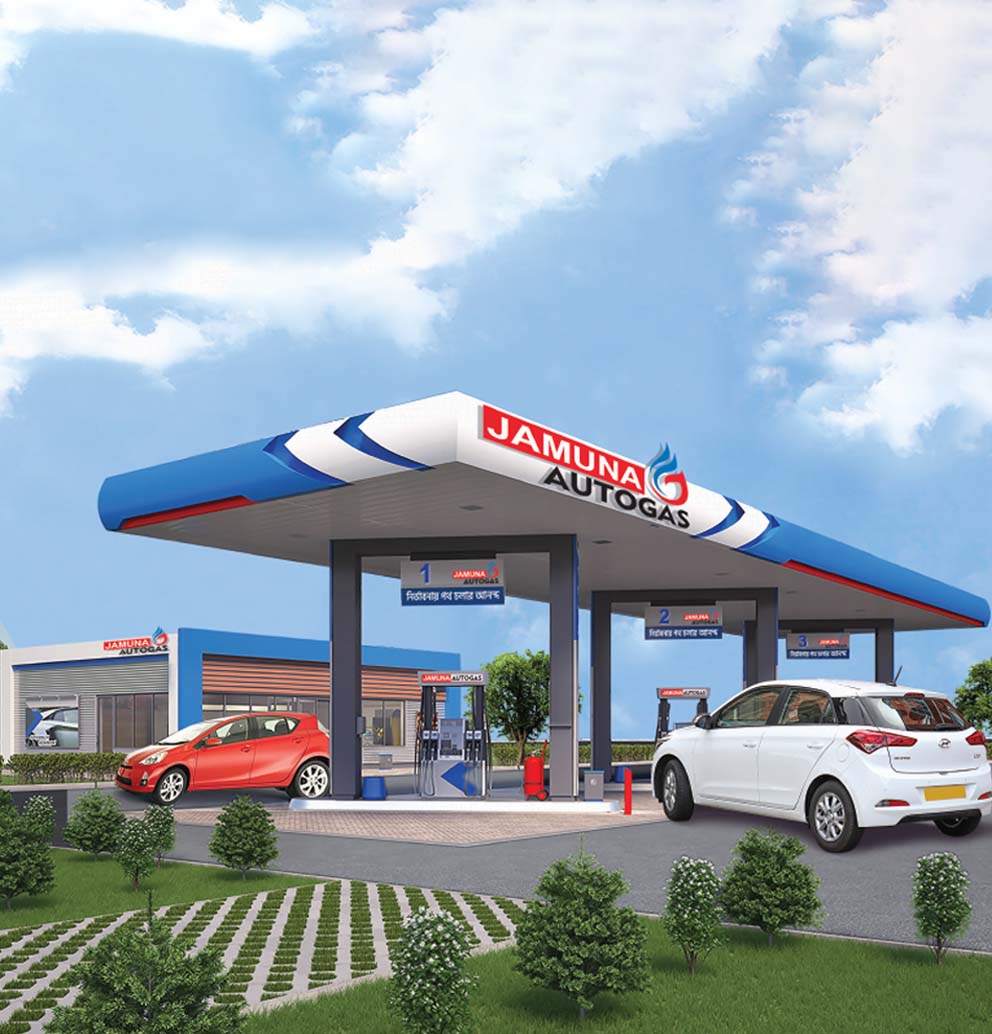 Auto gas station installation