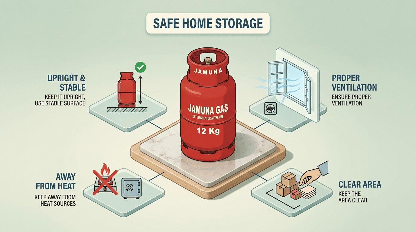 How to Store an LPG Cylinder Safely at Home